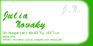 julia novaky business card